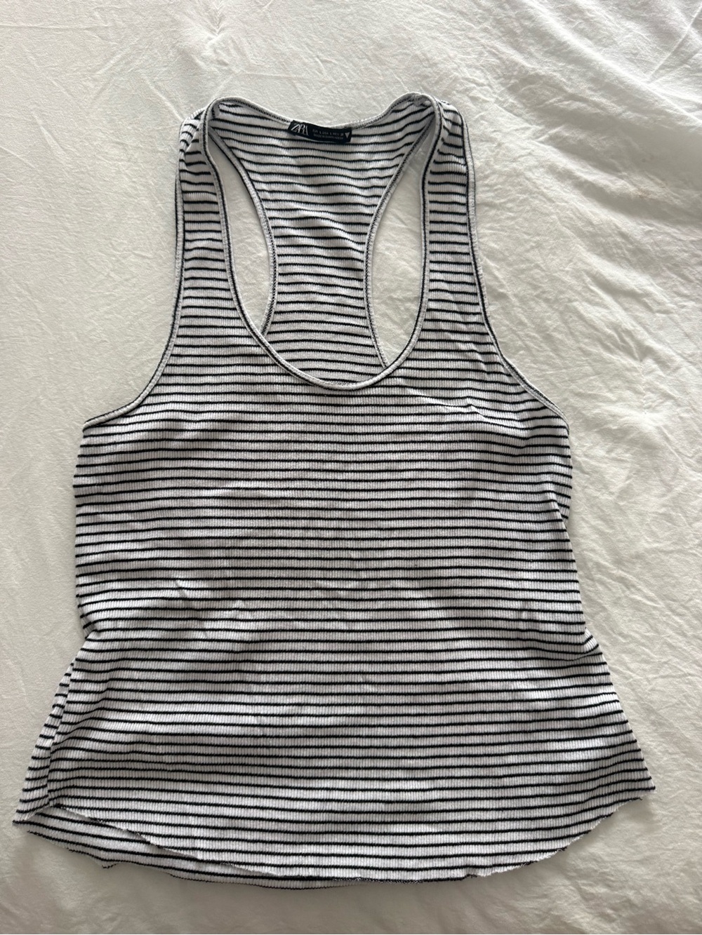 Zara Striped Razorback Tank Top